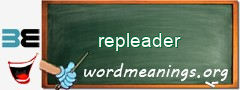 WordMeaning blackboard for repleader